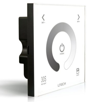 D1 Wall-mounted Touch Panel Dimmer Controller For 3528 5050 Single Color LED Strip Tape Lighting 12-24V 12A 144W 288W (5 Year Warranty)