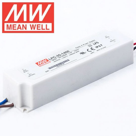 Mean Well LED Switching Power Supply - LPC Series 30-35W Single Output Constant Current LED Driver - Click Image to Close