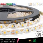 High CRI LED Strip Light - S-type 24V LED Tape Light w/ LC2 Connector - 895 Lumens/Meter.