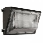 40W LED Wall Pack with Photocell - 6000 Lumens - Glass Lens - 250W Metal Halide Equivalent - 5000K/4000K