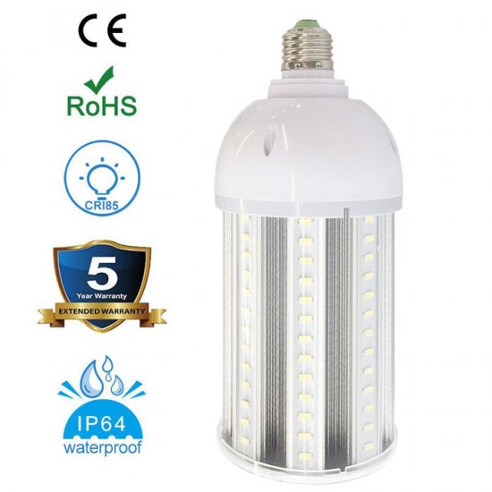 54W LED Corn Light Bulb, E39/E40 Mogul Base 6000 Lumens CRI 85 360° Flood Light LED Bulb, Metal Halide Replacement for Indoor Outdoor Large Area - Click Image to Close