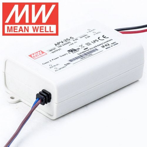 Mean Well LED Switching Power Supply - AP Series 10-25W Single Output LED Power Supplies - 5V DC