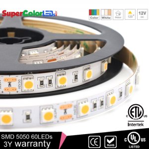 LED Strip Lights - 12V LED Tape Light with 18 SMDs/ft. 3 Chip SMD LED 5050 - 380 Lumens/ft.