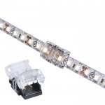 LED Light Strip Connector,8mm Board-to-Board Tape Light Splicer 2 Pin for Single Color, IP20 Non-Waterproof Middle Connection, Pack of 10 PCS