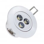 3W LED Recessed Light Fixture (40 Watt Equivalent), Aimable,LED Ceiling DownLight - 290 Lumens