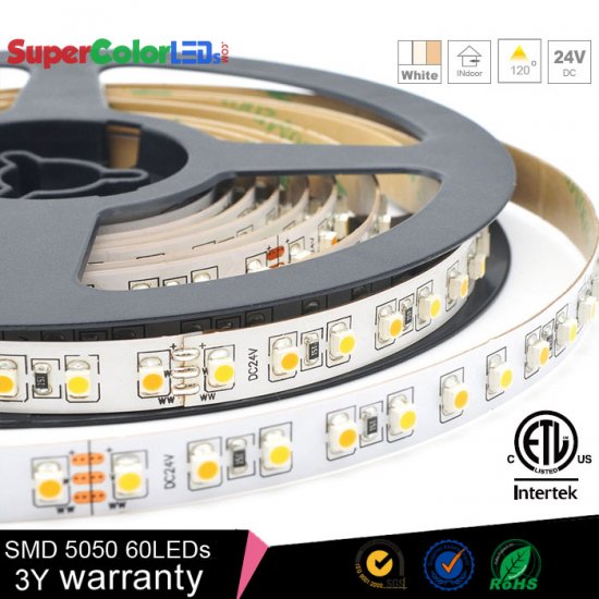 Tunable White LED Strip Light Reel - Dual Chip LED Variable Color Temperature High Power 24V LED flexible light strip - Click Image to Close