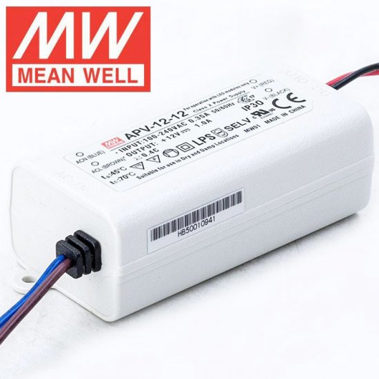 Mean Well LED Switching Power Supply - AP Series 8-35W Single Output LED Power Supply - 12V DC - Click Image to Close