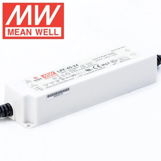 Mean Well LPF-40-24 tension constante & courant constant DEL alimentation 24 V 1.67 A 40 W 