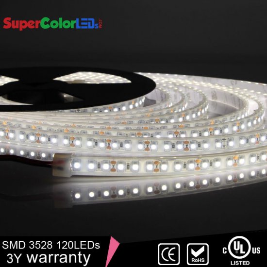 Outdoor LED Strip Lights - Weatherproof 12V LED Tape Light w/ LC2 Connector - 268 Lumens/ft. - Click Image to Close