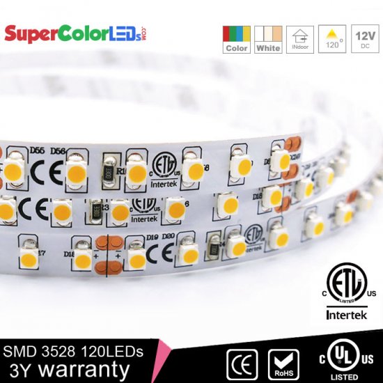 LED Light Strips - LED Tape Light with 36 SMDs/ft., 1 Chip SMD LED 3528 - Click Image to Close