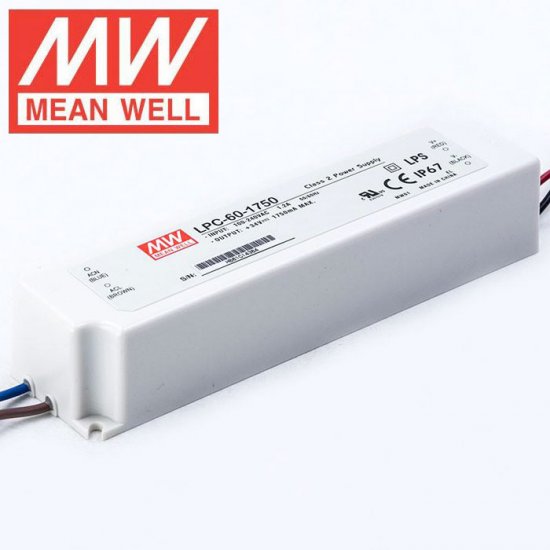 Mean Well LED Switching Power Supply - LPC Series 50-60W Single Output Constant Current LED Driver - Click Image to Close