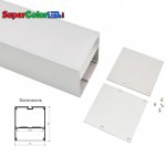Pendant Profiles 75x75mm Low Profile Surface Mount LED Profile Housing for LED Strip Lights - Width 62mm LED Aluminum Channel System with Cover, End Caps