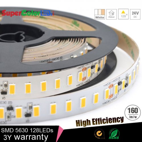 High Efficiency 160lm/w SamSung LED Strip Light - 24V High Density Constant Current LED Tape Light w/ LC2 Connector - 3530 Lumens/Meter.