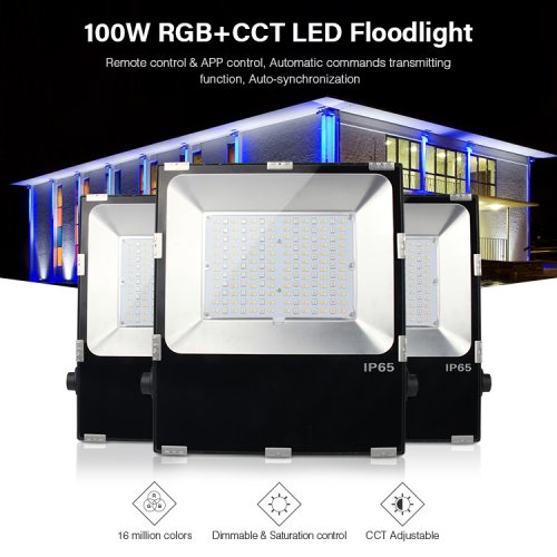 Color Changing LED Flood Lights - MiLight 100 Watt RGBWW Flood Fixture