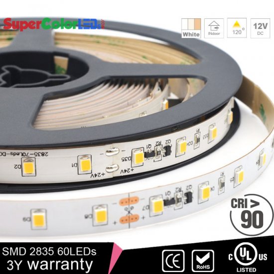 High CRI LED Strip Light - 12V LED Tape Light w/ LC2 Connector - 221 Lumens/ft. - Click Image to Close