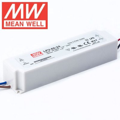 MeanWell LPV Series 20-150W Single Output LED Power Supply Waterproof IP67 - 24V DC