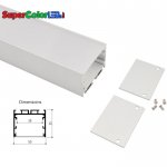 50mm Wide Up/Down Aluminum Profile Housing for LED Strip Lights - Anodized Aluminum LED Channel - LS5035 Series