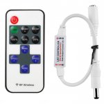 RF Wireless Controller Mini Dimmer for LED Single Color Strip Lights DC 5-24V with DC Jack