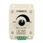8A 12~24 Volt DC Switch Brightness Control Single Color LED Dimmer