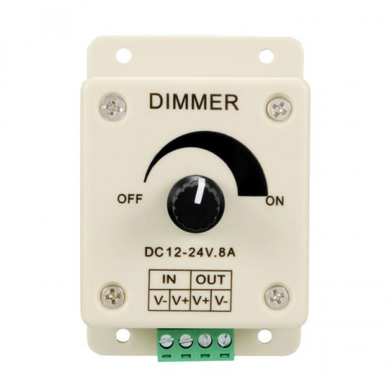 Details about  / Brightness Switch Controller Dimmer 12-24V DC 8A for Single Color LED Strip