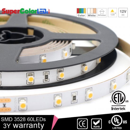 LED Light Strips - 12V LED Tape Light with 18 SMDs/ft., 1 Chip SMD LED 3528 with LC2 Connector - Click Image to Close