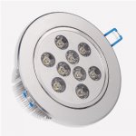 AC85-265V Directional 9W LED Ceiling Light Fixture - 9*1W Super Bright LED Recessed Light