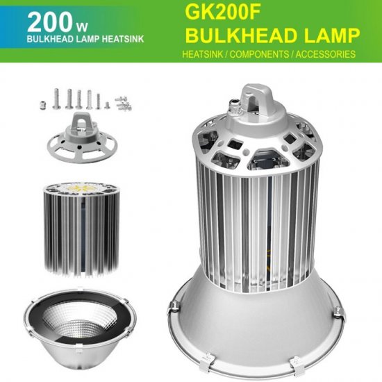 200W LED Industrial High Bay Light 16000 LM CREE LED MeanWell UL Driver Inside by HK Lighting GKF Series - Click Image to Close