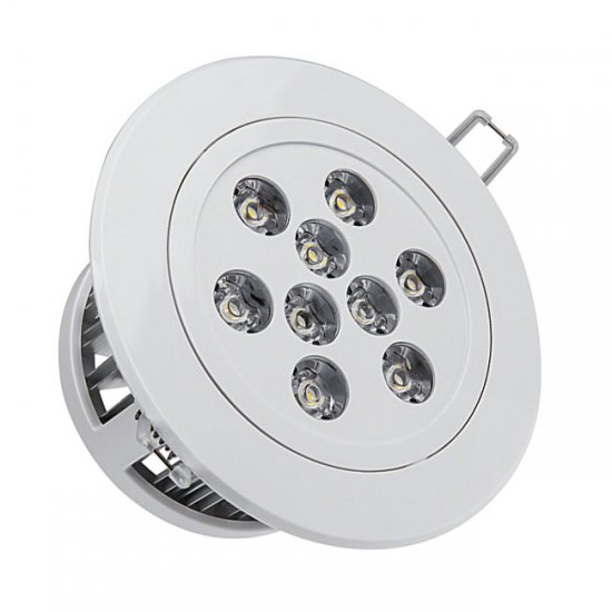 9W LED Recessed Light Fixture (60 Watt Equivalent), Aimable,LED Ceiling DownLight - 920 Lumens - Click Image to Close