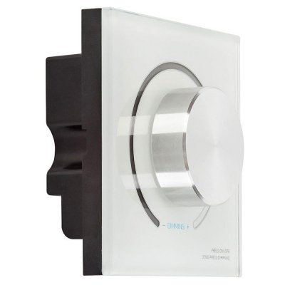Wall Mounted LED Knob Single Colour Dimmer Panel,12~24VDC