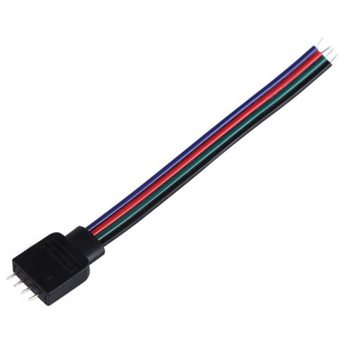 4 Pin RGB LED Strip Lights Extension Weld Wire Cable Connector, 20Pcs