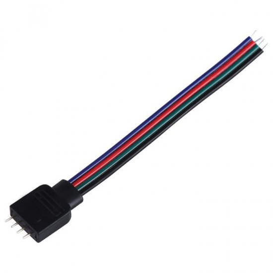 4 Pin RGB LED Strip Lights Extension Weld Wire Cable Connector, 20Pcs - Click Image to Close