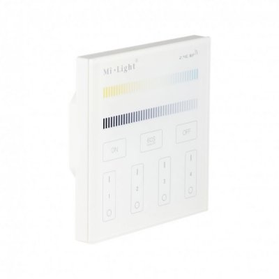 MiLight 4-Zone CCT adjust Smart Touch Panel Remote Controller For LED Strip Lights - T2 Series