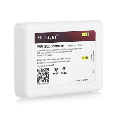 Mi Light iBox2 2.4G WiFi iBox Controller Hub,smart phone APP Long Distance Control,Compatible with IOS,Android 4.3 or above