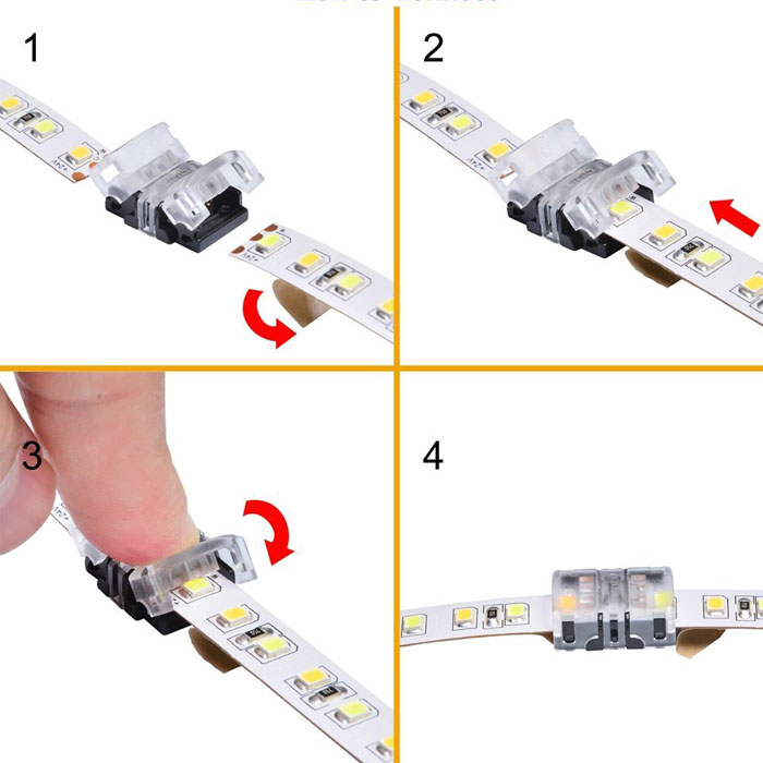 Led Digital Connector Dimmable LED Strip Connector 3 Pin 10mm Board to Board, Gapless ...