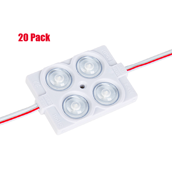 Single Color LED Module - Linear Constant Current Sign Module w/ 4 SMD LEDs, 20-Pack - Click Image to Close