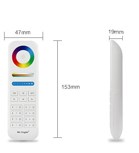 8-Zones RGB+CCT Smart Touch Remote LED Controller with Button